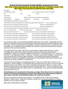 School Environmental Assessment Form