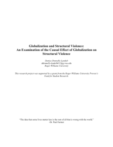 Globalization and Structural Violence: