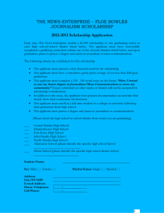 2012-2013 Scholarship Application