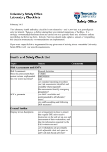 Health and Safety Check List