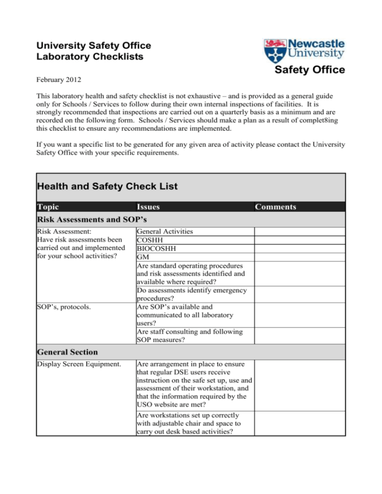 health-and-safety-check-list