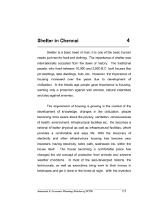 Shelter in Chennai -4 - Town and Country Planning Organisation