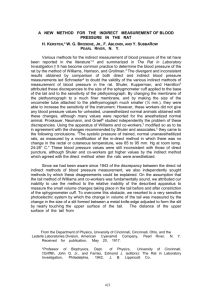 A NEW METHOD FOR THE INDIRECT MEASUREMENT OF BLOOD