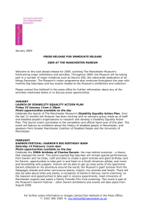 PRESS RELEASE 2009 at The Manchester Museum
