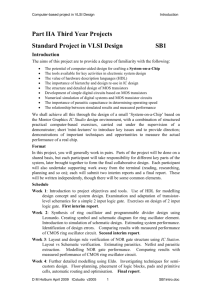 Standard Project in VLSI Design SB1