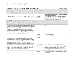 evidence of learning & assessment opportunities