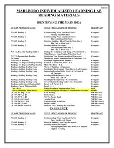 Reading Guide - Academic Computer Center