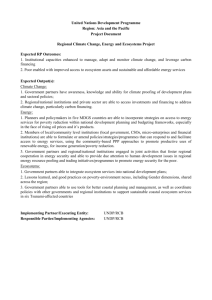 Project Document - Regional Climate Change, Energy and