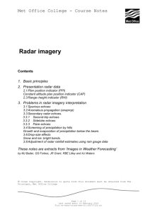 3. Problems in radar imagery interpretation