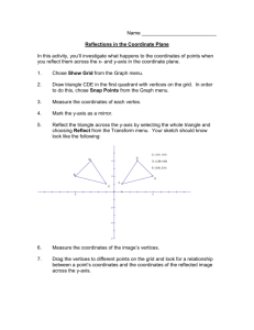 Name Reflections in the Coordinate Plane In this activity, you`ll
