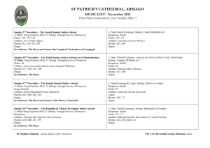 Cathedral Service Sheet November 2013