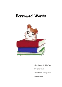 Borrowed Words