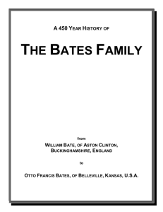 Bates Family History