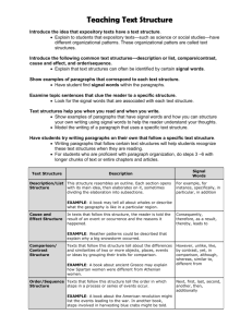 Teaching Text Structure