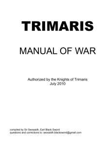 Trimaris Manual Of War