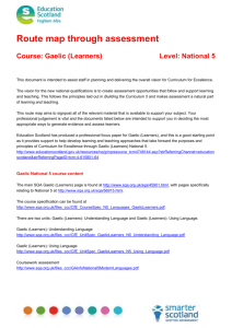 Gaelic Learners National 5 Route Map