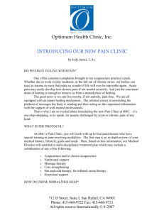 Introducing Our New Pain Clinic