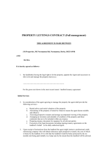 LANDLORD CONTRACT (Full Management)