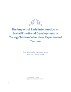 The Impact of Early Intervention on Social/Emotional Development