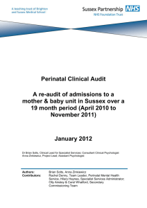 Perinatal Clinical Audit