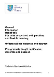 General Information Handbook For units associated with part time