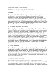 Bylaws of the Program in Medieval Studies
