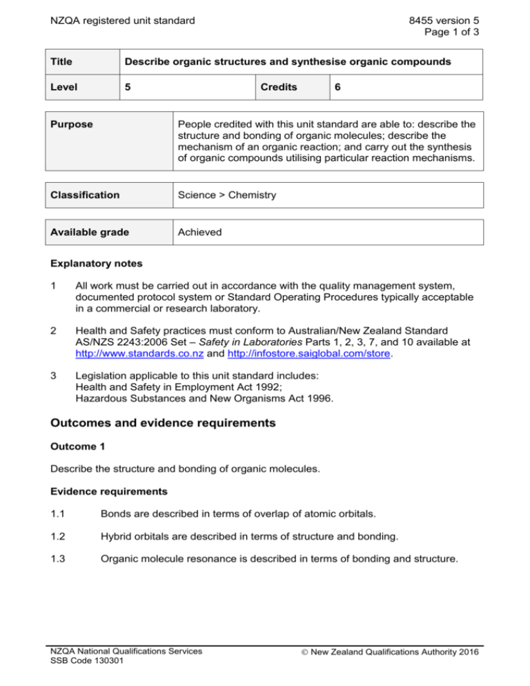 8455-describe-organic-structures-and-synthesise-organic-compounds