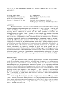 MECHANICAL SPECTROSCOPY OF NATURAL AND SYNTHETIC