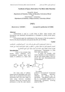 Synthesis of Epoxy Derivatives Via Diels