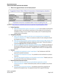 VUMC Blood Bank Medical Technologist Question and Answer