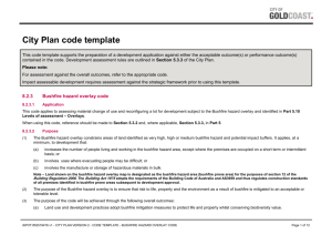 Bushfire hazard overlay code