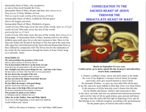 Consecration To The Sacred Heart of Jesus Through