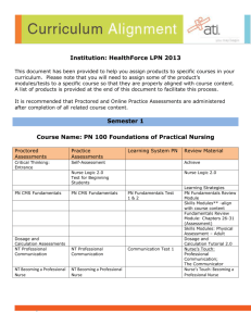 Institution: HealthForce LPN 2013 This document has been provided