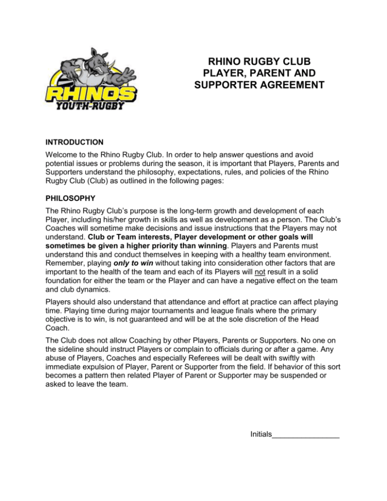 Player / Parent Agreement