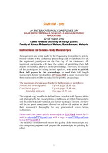 Manuscript guideline - University of Malaya
