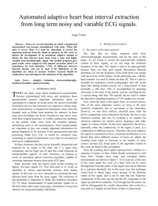 Torres - Automated adaptive heart beat interval extraction