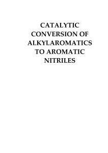 Chapter 1: Nitriles formatin and conversion reactions