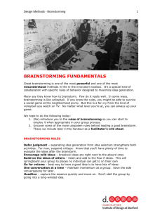 Brainstorming fundamentals