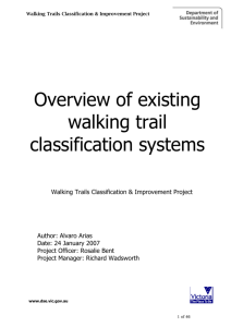 Existing Walking Trail Classification Systems