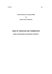 Deed of Variation and Termination