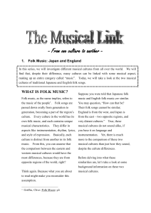 1. Folk Music: Japan and England