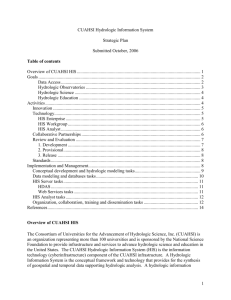 CUAHSI Hydrologic Information System