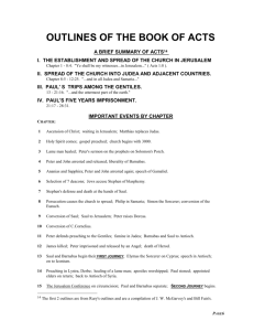 outlines of the book of acts