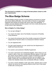 Factsheet on Blue Badge Scheme