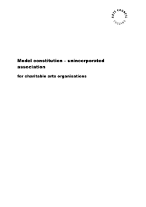 Model constitution – unincorporated association
