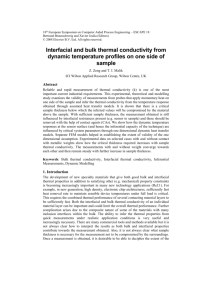 Interfacial and bulk thermal conductivity from dynamic temperature
