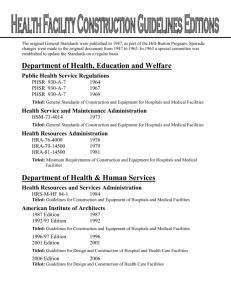 Health Facility Construction Guidelines Editions