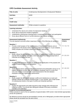 CIPD Assessment Activity Template