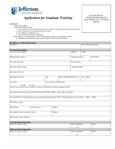 Application for Rotation at Thomas Jefferson University Hospital by