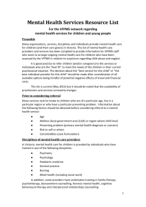 Mental health resources in Victoria
